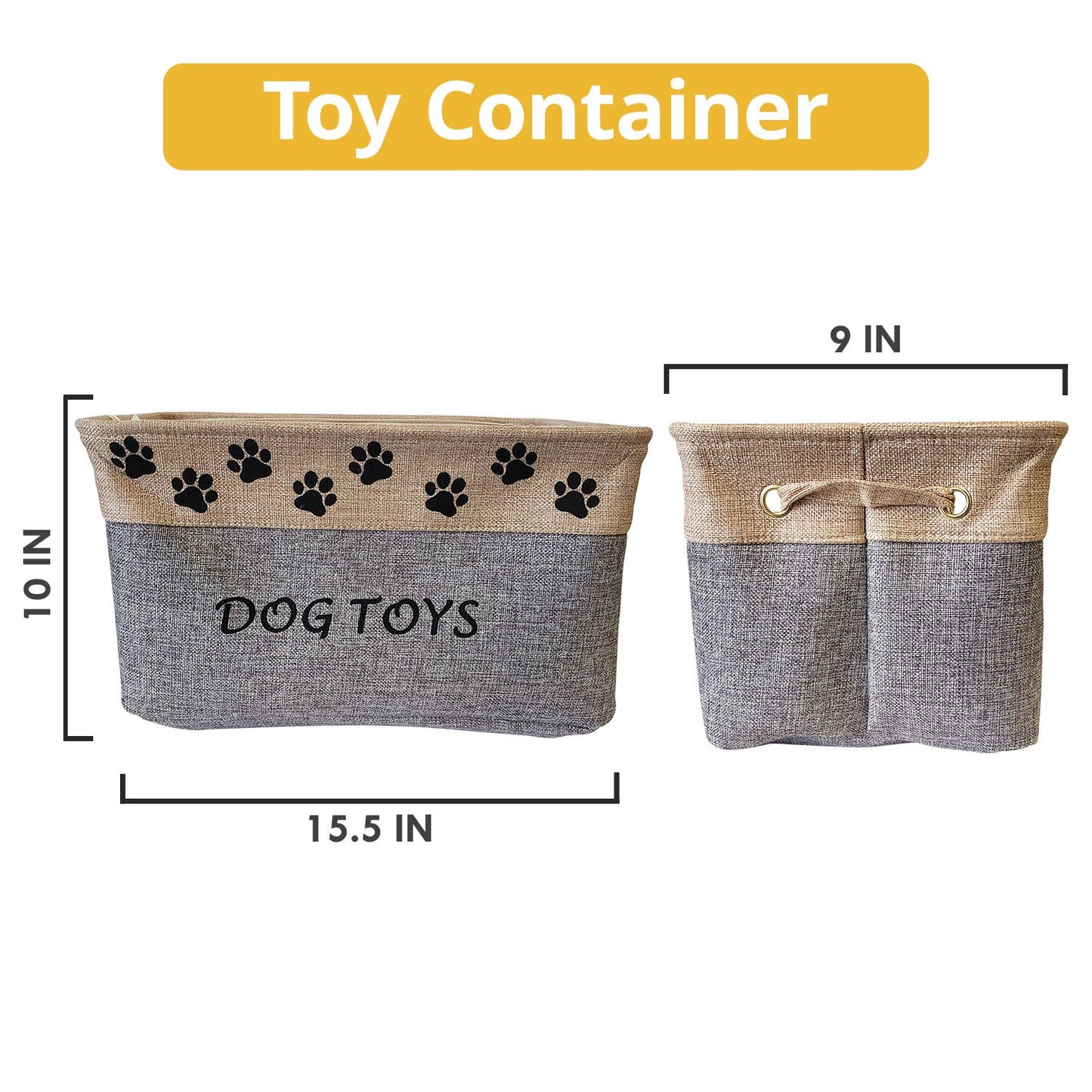 Dog Toy Fabric Storage Container